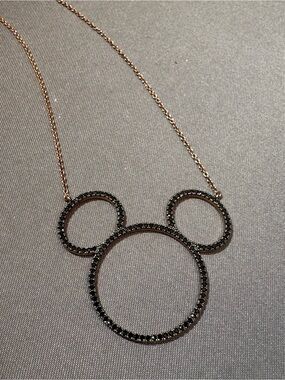 Delicate Disney Parks CRISLU rose gold over Sterling Crystal Pendant Necklace